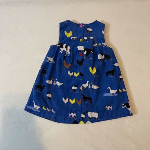 Baby Boden corduroy blue farm pinnie - Picture 6 of 6